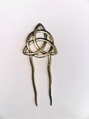 Celtic Knot Hair Fork - Gold Tone